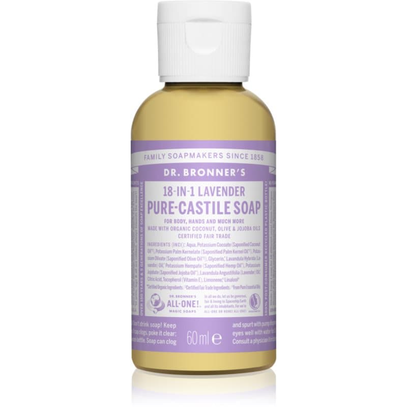 Dr. Bronner’s Lavender vloeibare universele zeep 60 ml