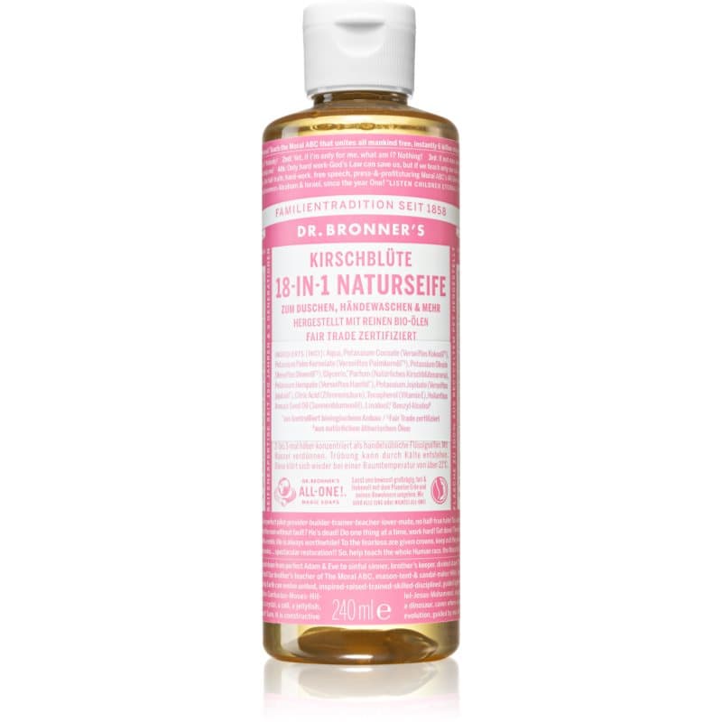 Dr. Bronner’s Cherry Blossom 18-in-1 Liquid Soap vloeibare universele zeep 240 ml