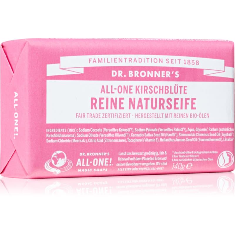 Dr. Bronner’s Cherry Blossom Pure Castile Soap Bar Vaste Zeep 140 gr