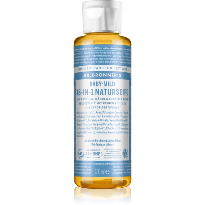Dr. Bronner’s Baby-Mild vloeibare universele zeep Parfumvrij 120 ml