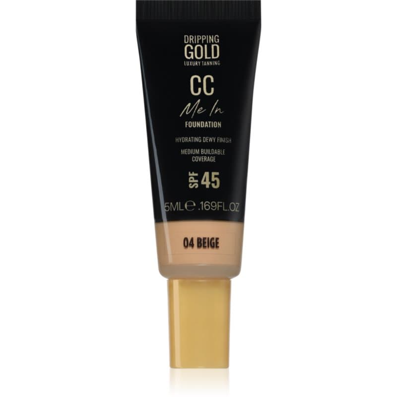 Dripping Gold CC Me In Mini Trial Lichte Foundation SPF 45 Tint Beige 04 5 ml