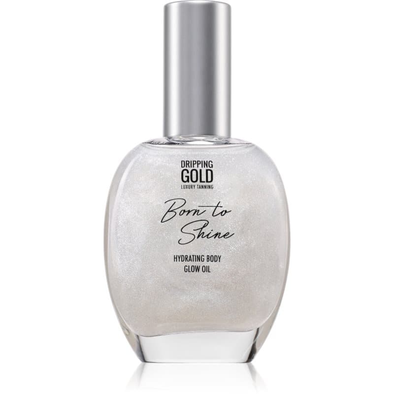 Dripping Gold Born To Shine Glitter Olie voor het Lichaam Tint Silver 55 ml