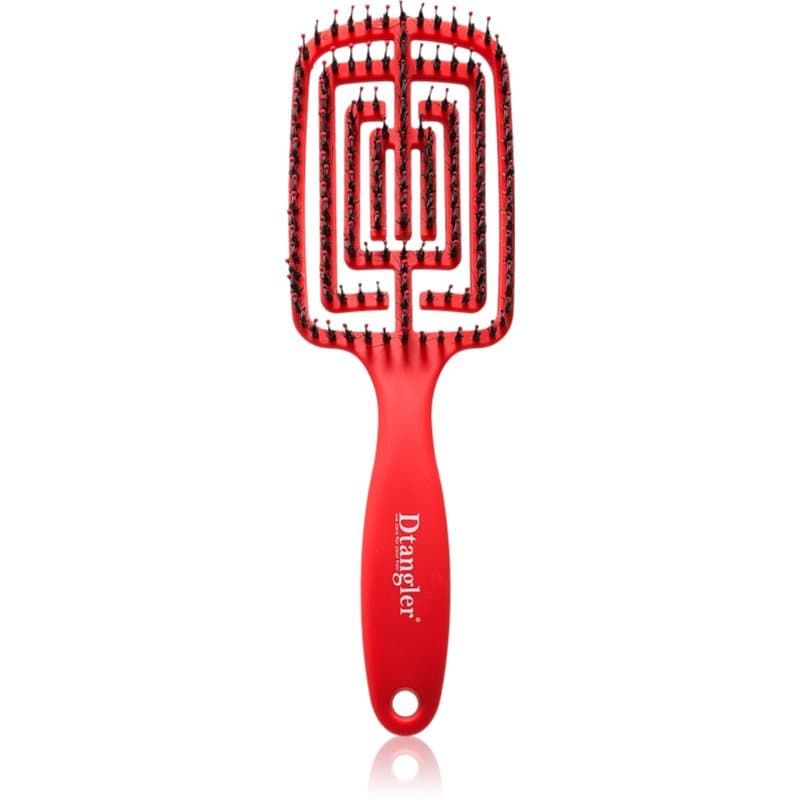 Dtangler Dry Blow, Glow And Go hoekige föhnborstel kleur Red Scarlett 1 st