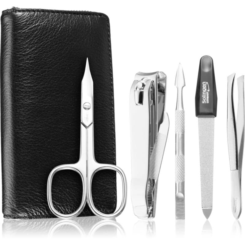 DuKaS Premium Line Solingen 1693 Manicure Set + Leder Etui voor Mannen