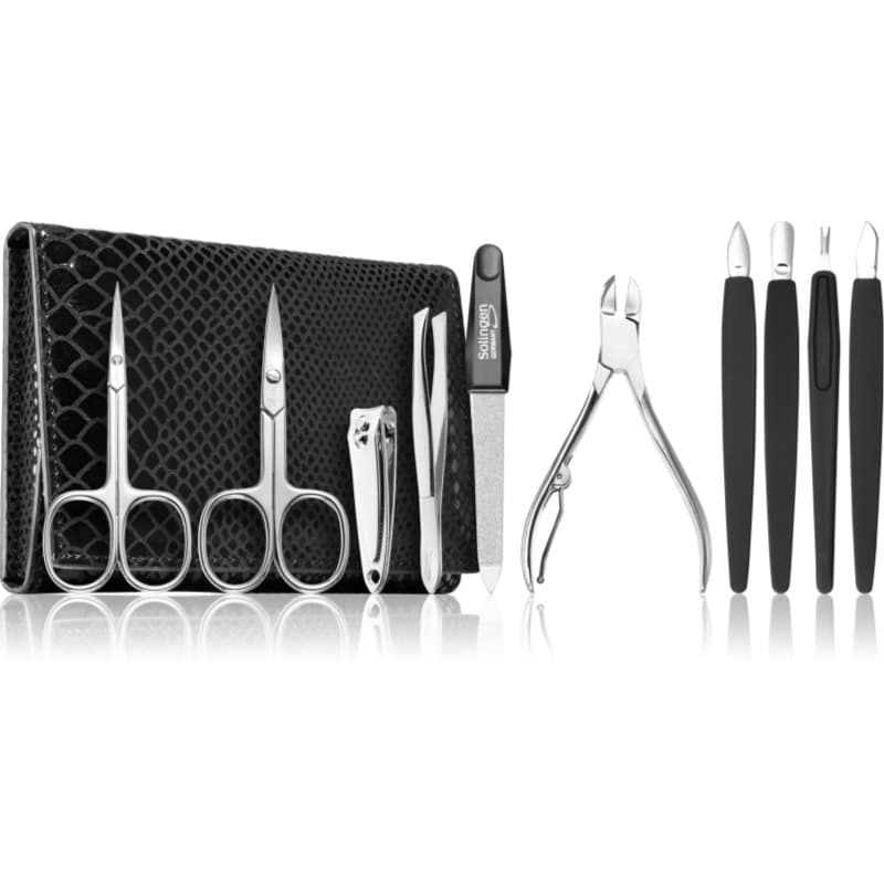 DuKaS Premium Line Solingen 252 Manicure Set + Leder Etui Black