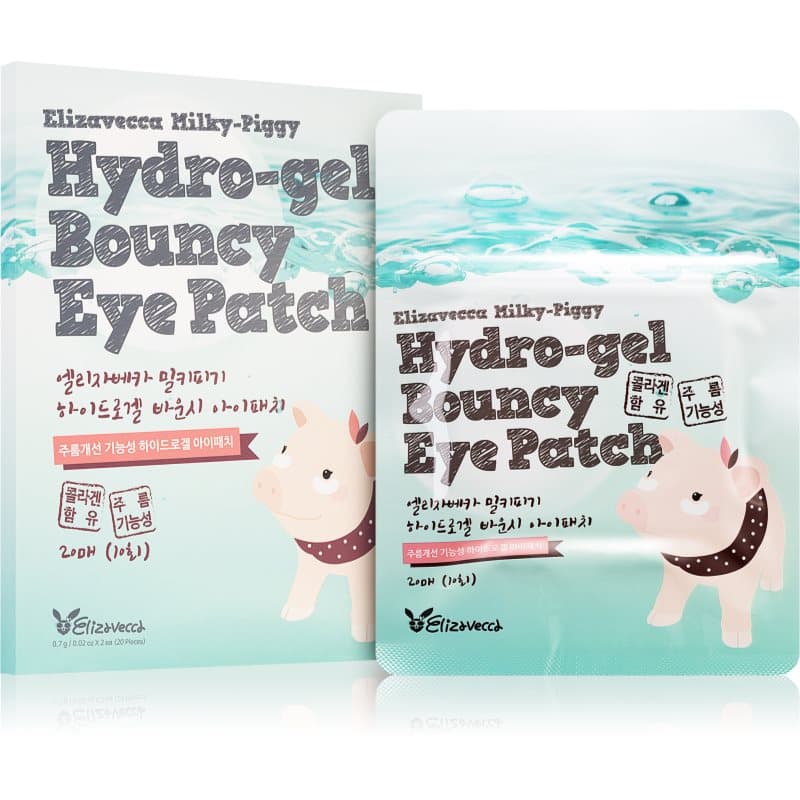 Elizavecca Milky Piggy Hydro-gel Bouncy Eye Patch Herstellende en Hydraterende Masker  voor Oogcontouren 20 st
