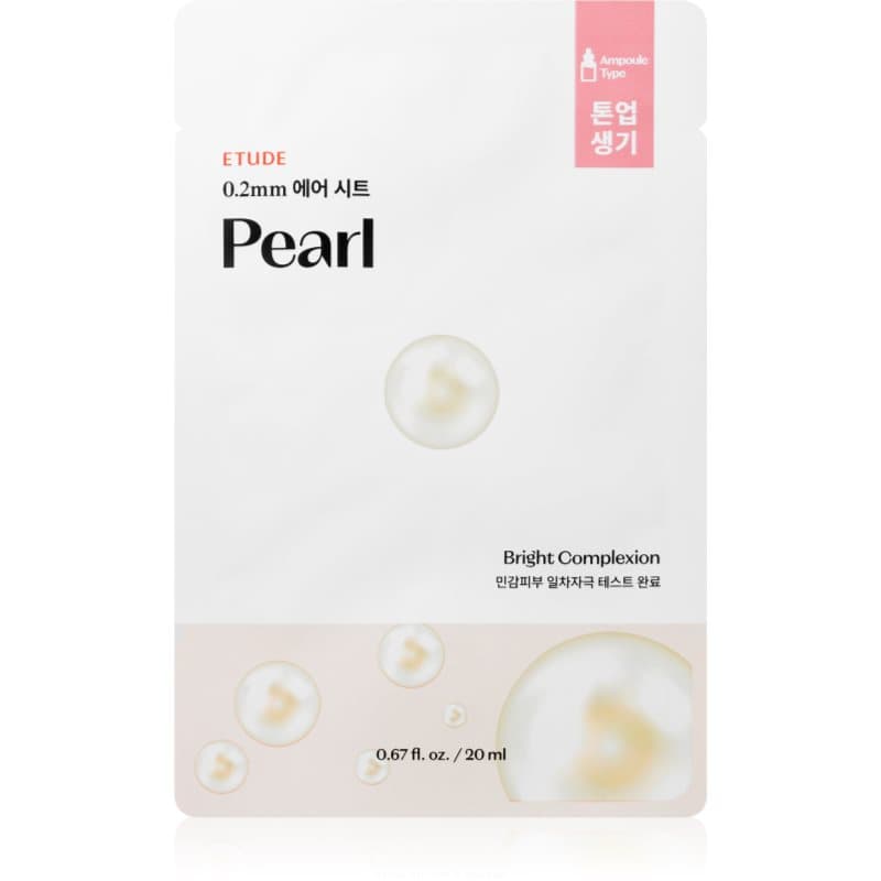 ETUDE 0.2 Therapy Air Mask Pearl verhelderende sheet mask met revitaliserende werking 20 ml