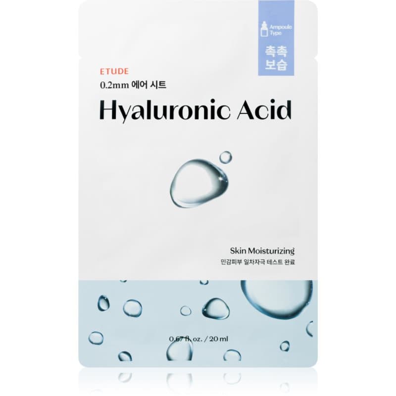 ETUDE 0.2 Therapy Air Mask Hyaluronic Acid Cellaag Masker voor Intensieve Hydratatie 20 ml