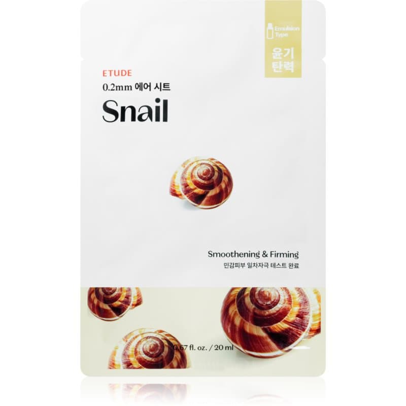 ETUDE 0.2 Therapy Air Mask Snail gladmakend maskerdoekje met Slakken Extract 20 ml