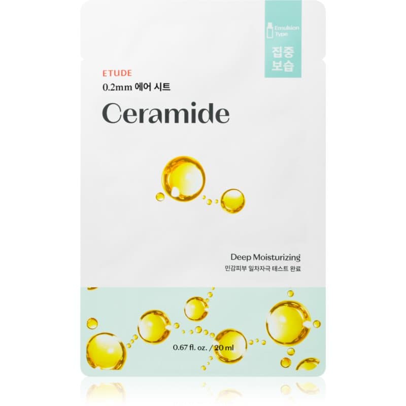 ETUDE 0.2 Therapy Air Mask Ceramide hydraterende sheet mask voor Herstel van de Huidbarriere 20 ml