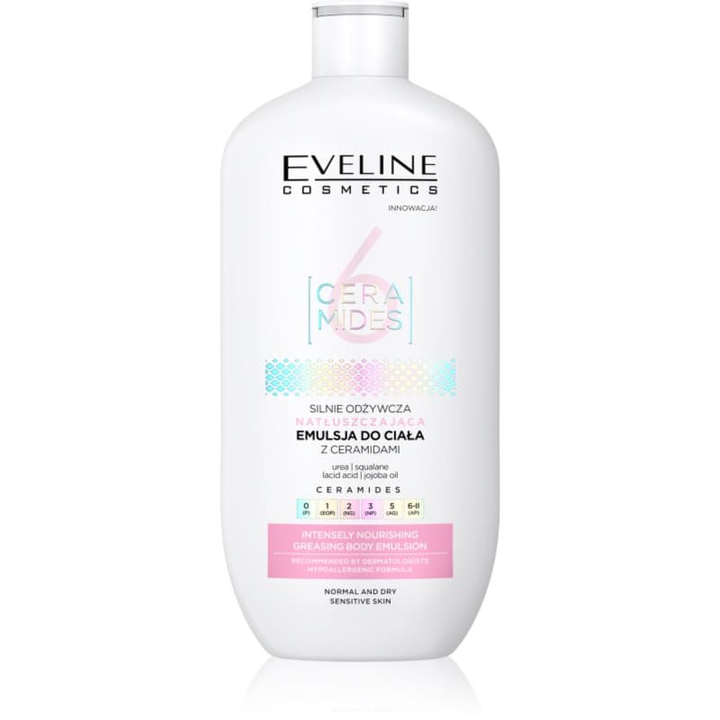 Eveline Cosmetics 6 Ceramides Lichaam Emulsie voor Normale en Droge Huid 350 ml