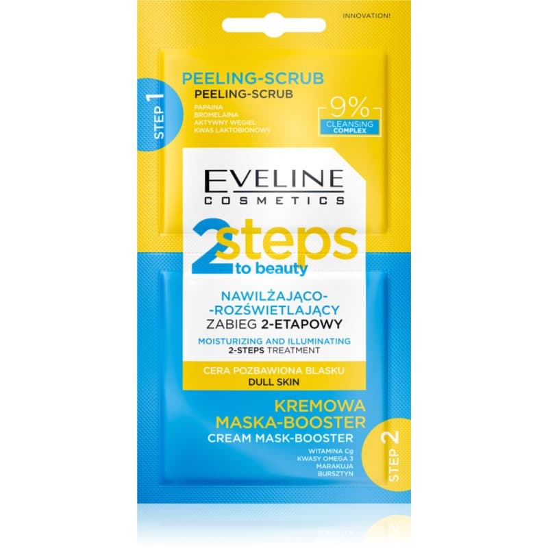 Eveline Cosmetics 2 Steps To Beauty intensieve vochtinbrengende en verhelderende verzorging voor het Gezicht 2x4 ml
