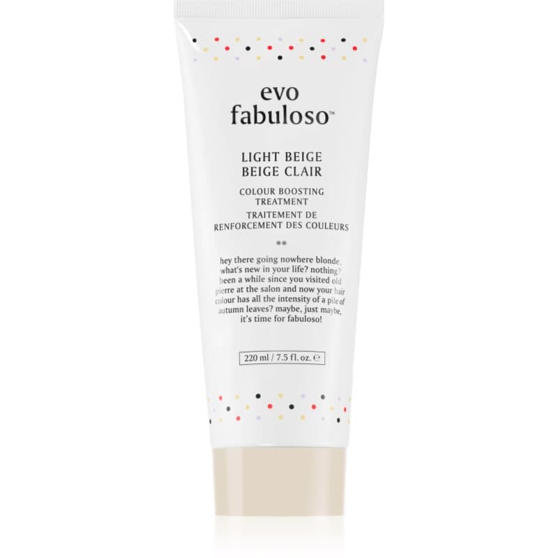 EVO Fabuloso Colour Boosting Treatment Conditioner voor Accentueren van Haarkleur Tint Light Beige 220 ml