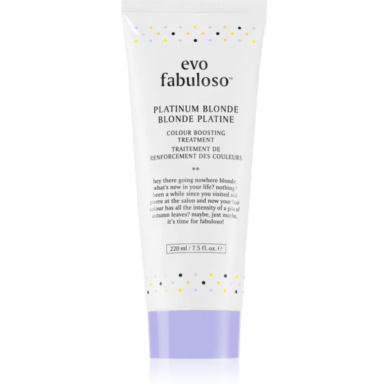 EVO Fabuloso Colour Boosting Treatment Conditioner voor Accentueren van Haarkleur Tint Platinum Blonde 220 ml