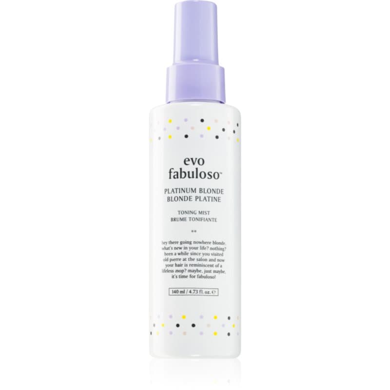 EVO Fabuloso Platinum Blonde Ton Mist Haarspray neutraliseert gele Tinten 140 ml