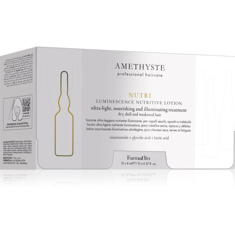 FarmaVita Amethyste Hydrate ampul voor Hydratatie en Glans 12x8 ml