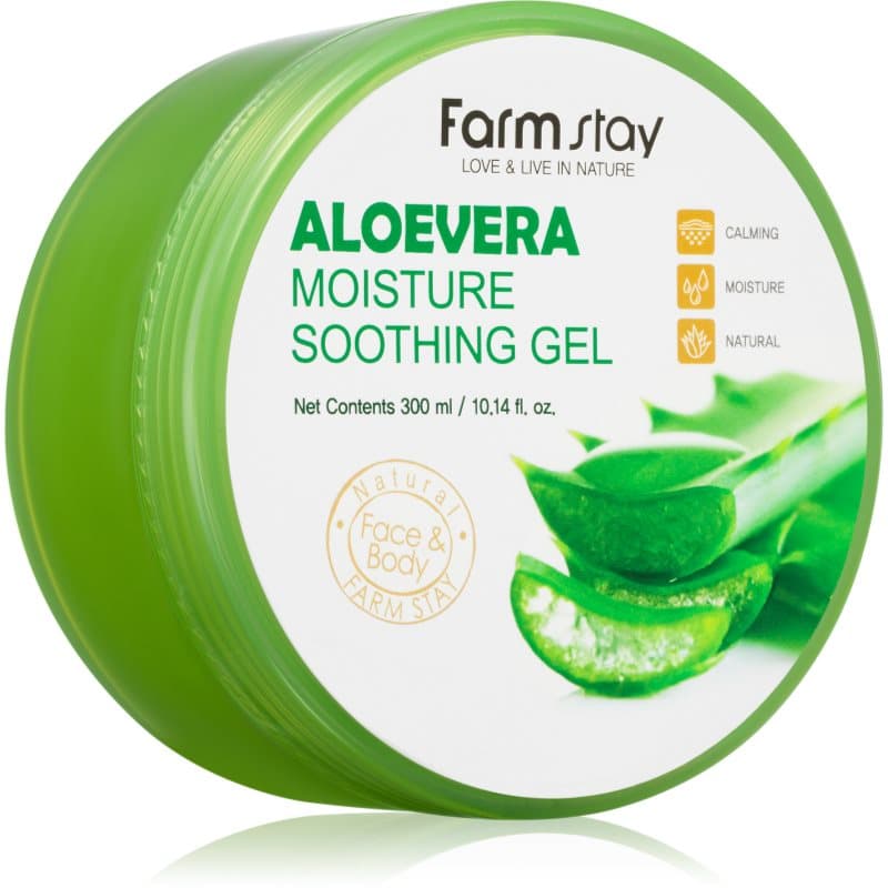 Farmstay Aloe Kalmerende Hydraterende Gel voor Gezicht, Lichaam en Haar 300 ml