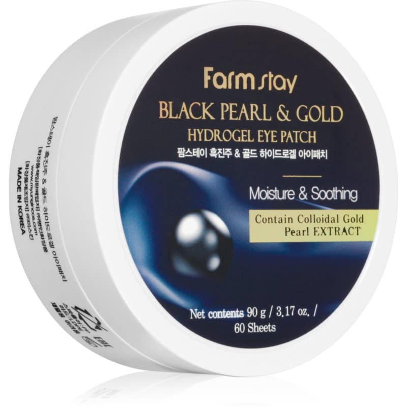 Farmstay Black Pearl & Gold Hydrogel Oogmasker 60 st