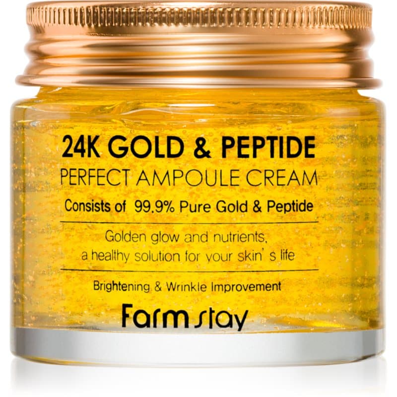Farmstay 24K Gold & Peptide Perfect Ampoule Cream Hydraterende Crème tegen Huidveroudering 80 ml