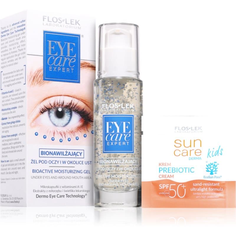 FlosLek Laboratorium Eye Care Bioactive Hydraterend Gel voor Oogcontouren en Lippen 30 ml