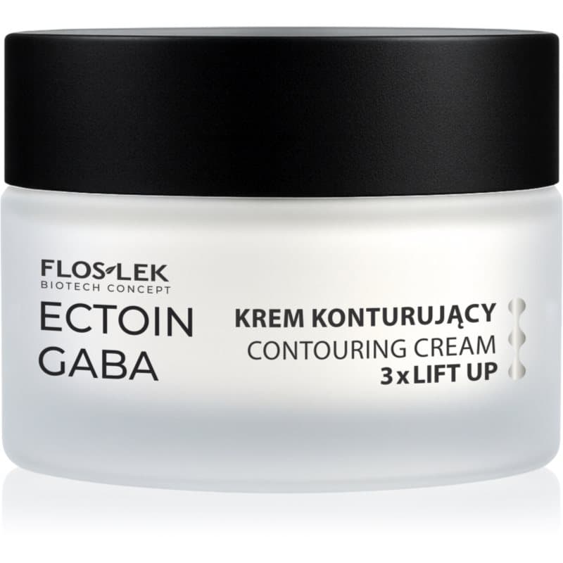 FlosLek Laboratorium Ectoin Gaba Contouring Face Cream 3xLift Up Lifting Crème voor Egalisatie van Contouren 50 ml