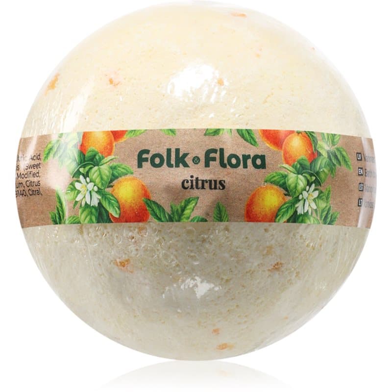 Folk & Flora Citrus badbom met verfrissend effect 130 g
