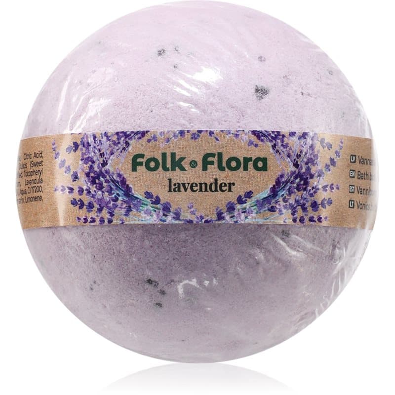 Folk & Flora Lavender badbom met kalmerend effect 130 g