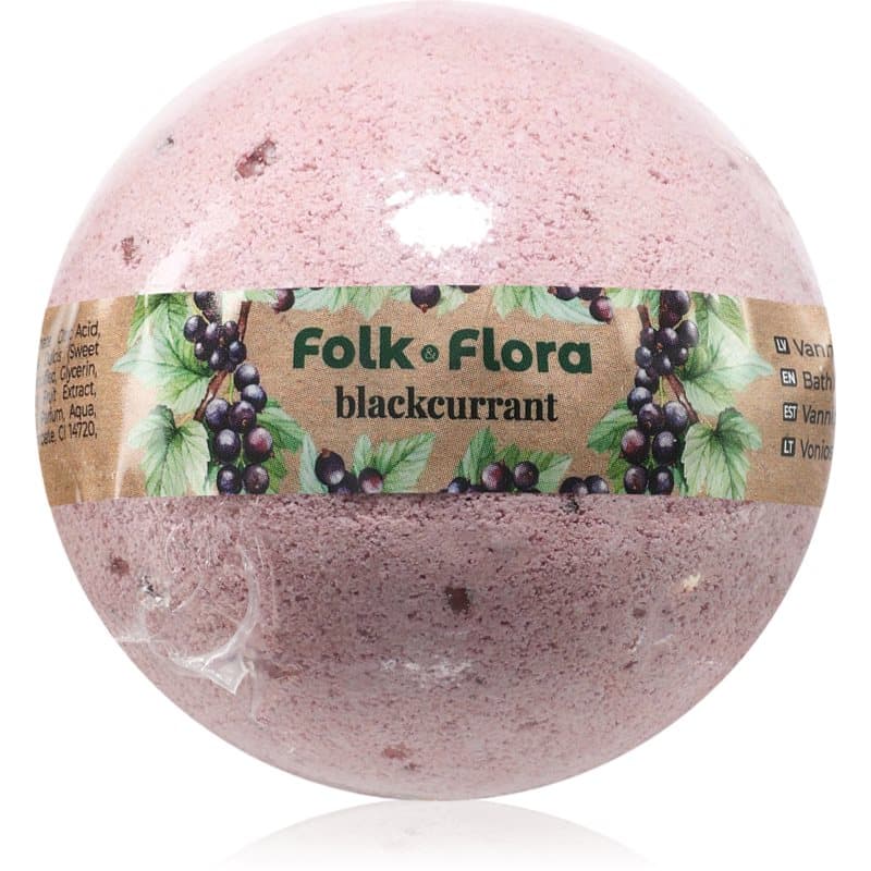 Folk & Flora Blackcurrant badbom met verfrissend effect 130 g