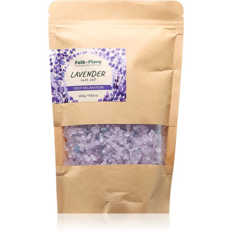 Folk & Flora Lavender ontspannend badzout 500 g