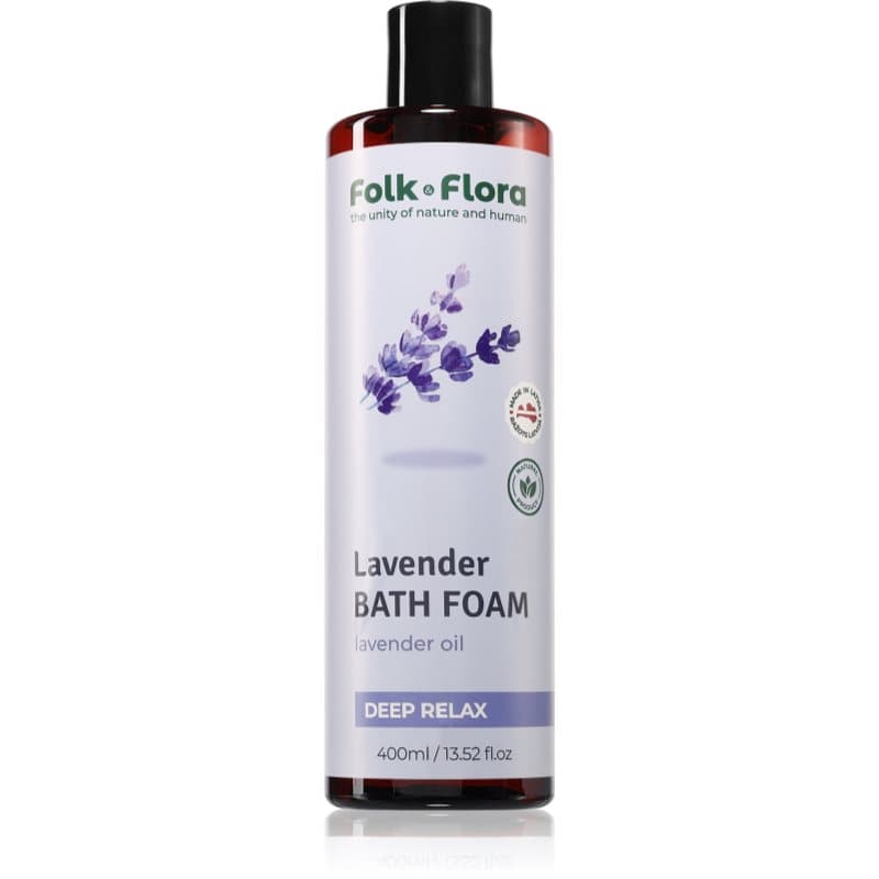 Folk & Flora Lavender Badschuim met kalmerend effect 400 ml