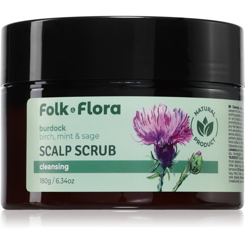 Folk & Flora Burdock hoofdhuidpeeling 180 g