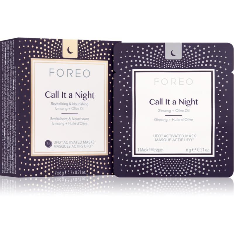 FOREO UFO™ Call It a Night Revitaliserende Nachtmasker voor Huidherstel met Voedende Werking 7x6 g