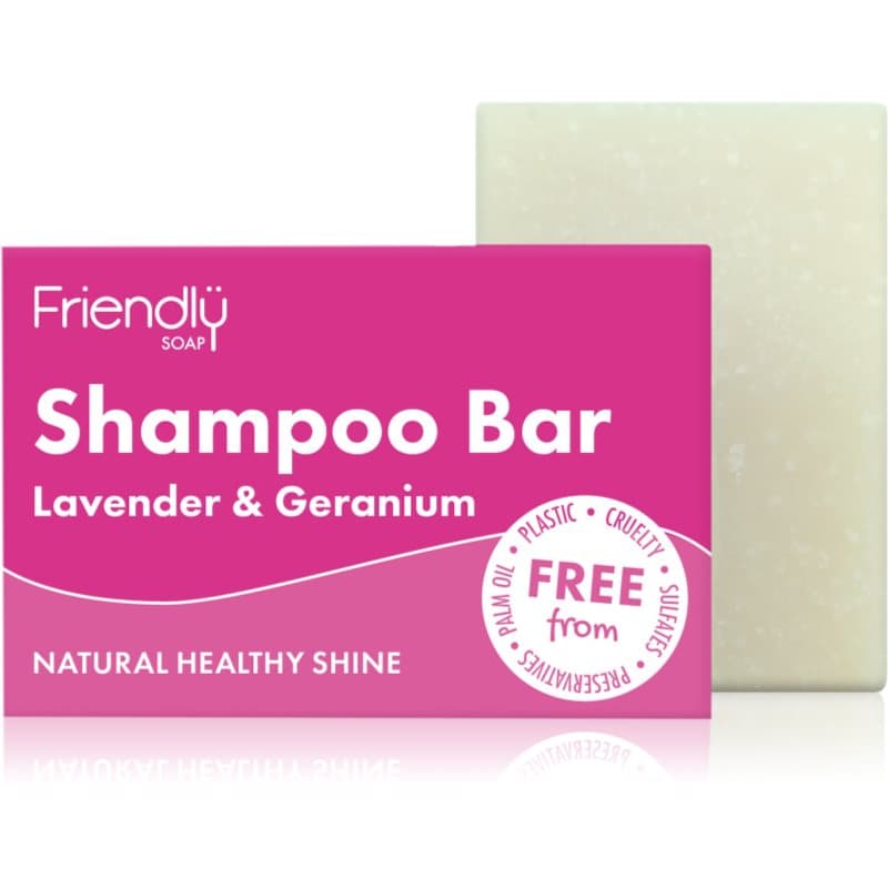 Friendly Soap Natural Shampoo Bar Lavender & Geranium Natuurlijke Zeep voor het Haar 95 g