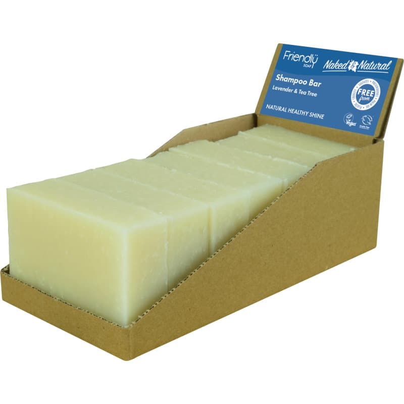 Friendly Soap Natural Shampoo Bar Lavender and Tea Tree Natuurlijke Zeep voor het Haar 7x95 g