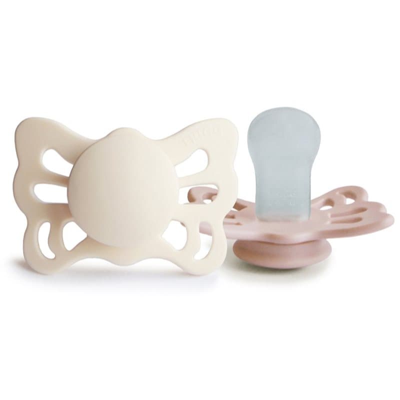 FRIGG Butterfly Size 1:0-6 months fopspeen Cream/Blush 2 st