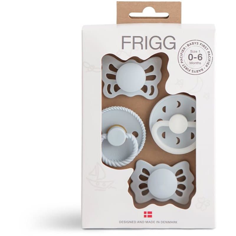 FRIGG Baby's First Pacifier​ Moonlight Sailing fopspeen Powder Blue
