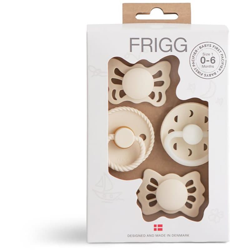FRIGG Baby's First Pacifier​ Moonlight Sailing fopspeen Cream
