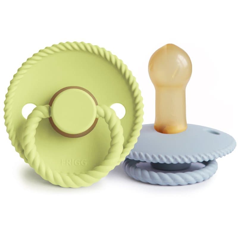 FRIGG Rope Size 2:6-18 months fopspeen Green Tea/Powder Blue 2 st