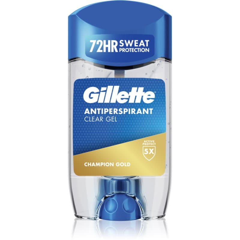Gillette Champion Gold Antiperspirant Clear Gel Anti Transpirant Gel voor Mannen 70 ml