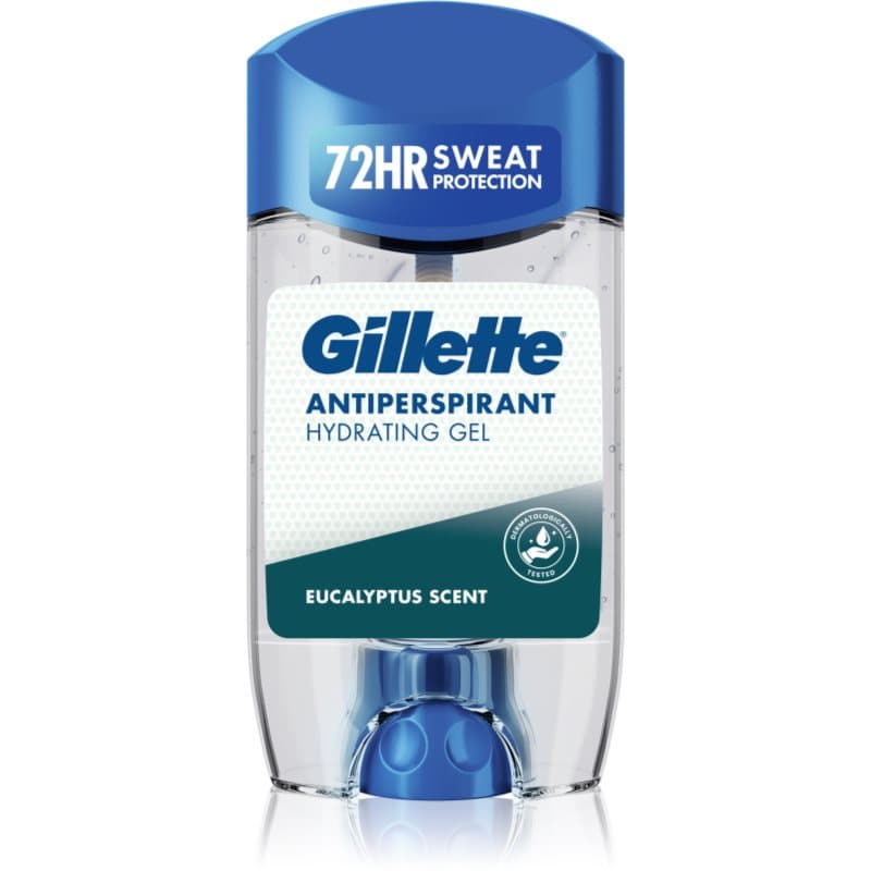 Gillette Antiperspirant Hydrating Gel Eucalyptus Scent Anti Transpirant Gel met Hydraterende Werking voor Mannen 70 ml