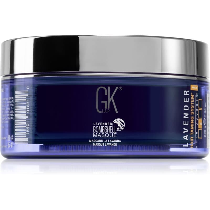 GK Hair Bombshell Masque Bonding Color Mask voor Blond Haar Tint Lavender 200 g