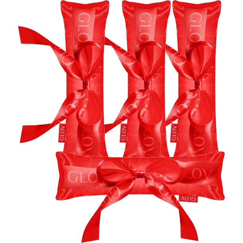 GLOV CoolCurl Ribbon Rollers supplement voor Modellereing van Krullen Red 4 st