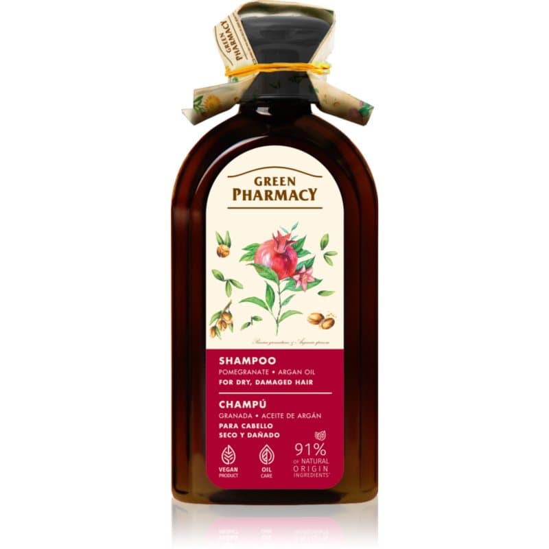 Green Pharmacy Argan Oil & Pomegranate Shampoo Shampoo voor Droog en Beschadigd Haar met Arganolie 350 ml