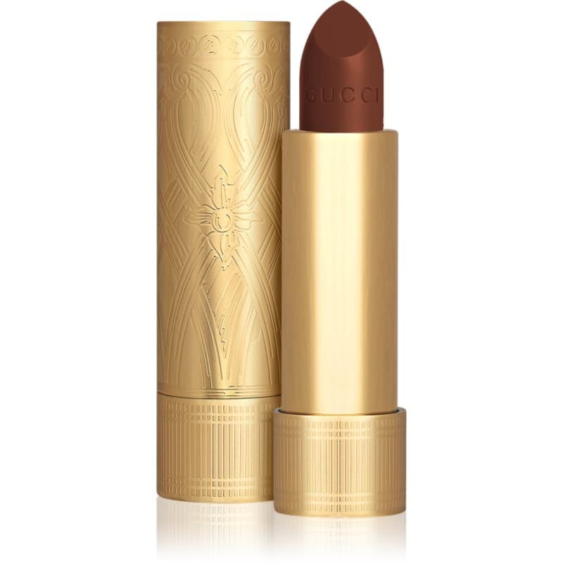 Gucci Gucci Beauty Rouge à Lèvres Satin Lipstick Satijn Lippenstift Tint 123 Auroral Amber 3.5 g