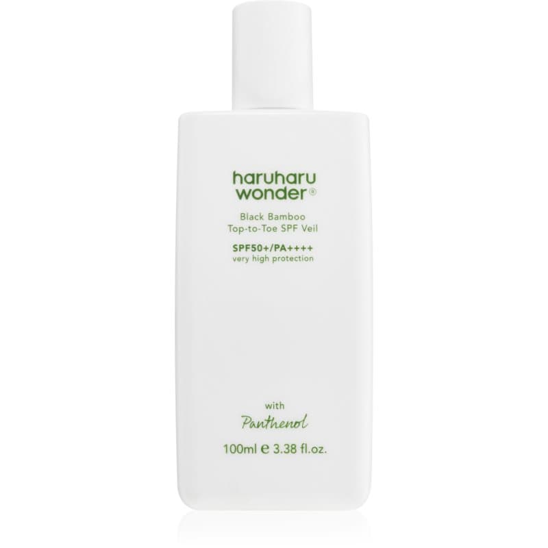 Haruharu Wonder Black Bamboo Top-to-Toe SPF Veil Lichte Beschermende Fluid voor Lichaam en Gezicht SPF 50+ 100 ml