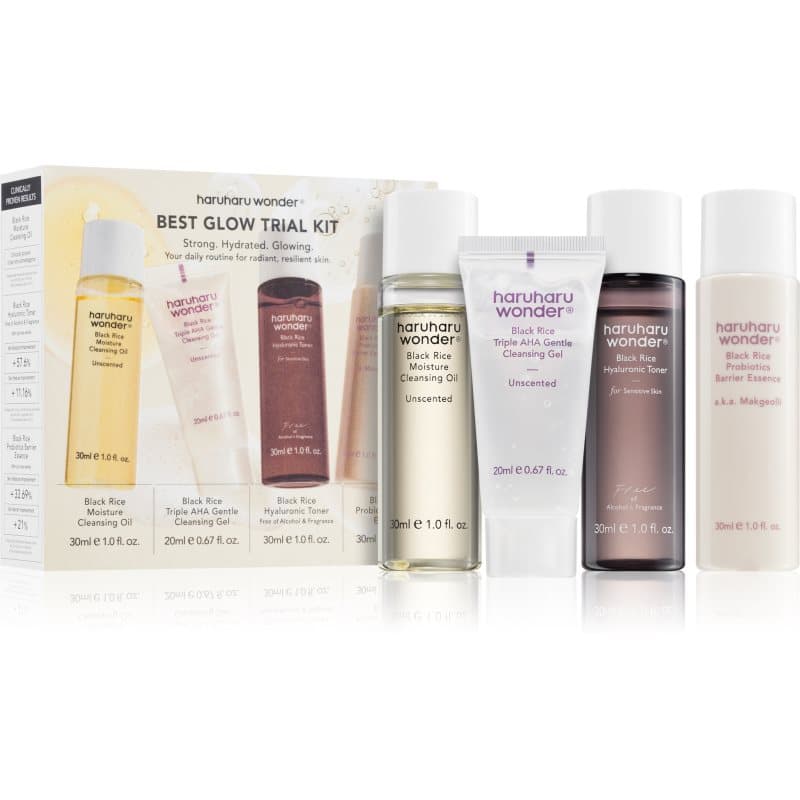 Haruharu Wonder Best Glow Trial Kit Travel-set voor Hydratatie en Stralende Huid