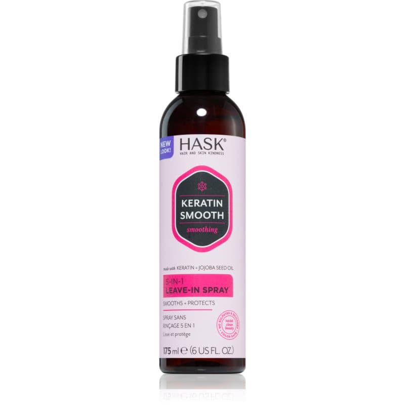 HASK Keratin Protein Leave-in Spray tegen Kroes Haar 175 ml