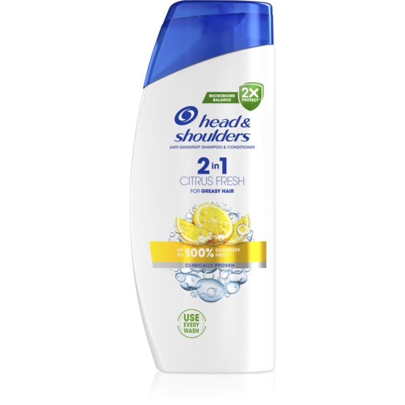 Head & Shoulders Citrus Fresh 2v1 Anti-Ross Shampoo voor Vet Haar 625 ml