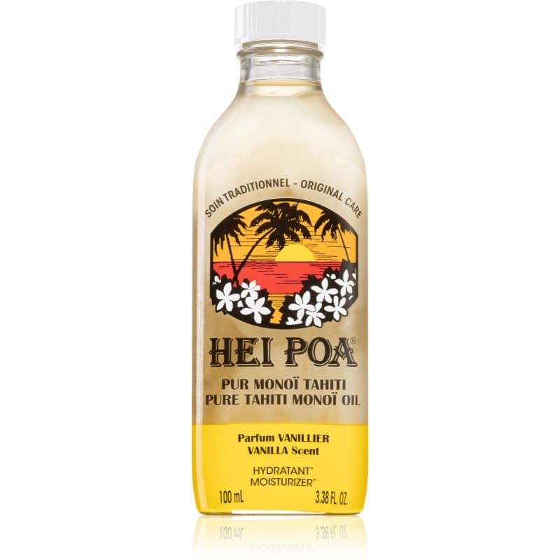 Hei Poa Pure Tahiti Monoï Oil Vanilla Multifunctionele Olie voor Lichaam en Haar 100 ml