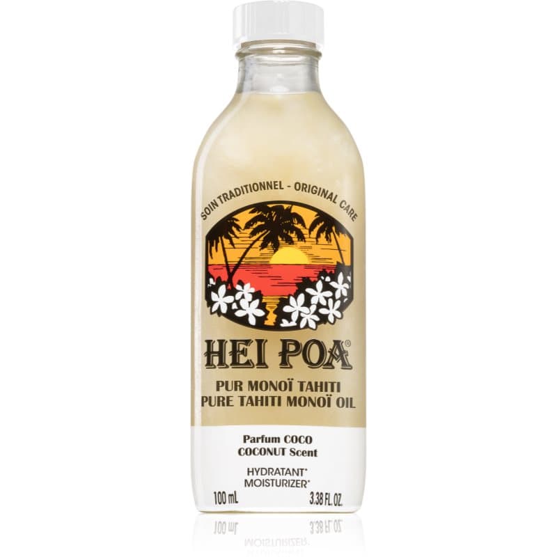 Hei Poa Pure Tahiti Monoï Oil Coconut Multifunctionele Olie  voor Lichaam en Haar 100 ml